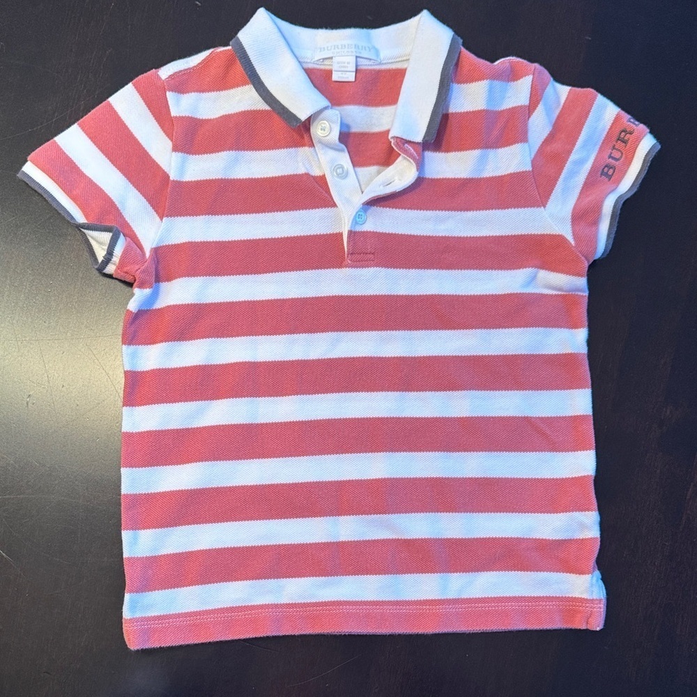 Burberry Kids Polo - Red and White Stripes